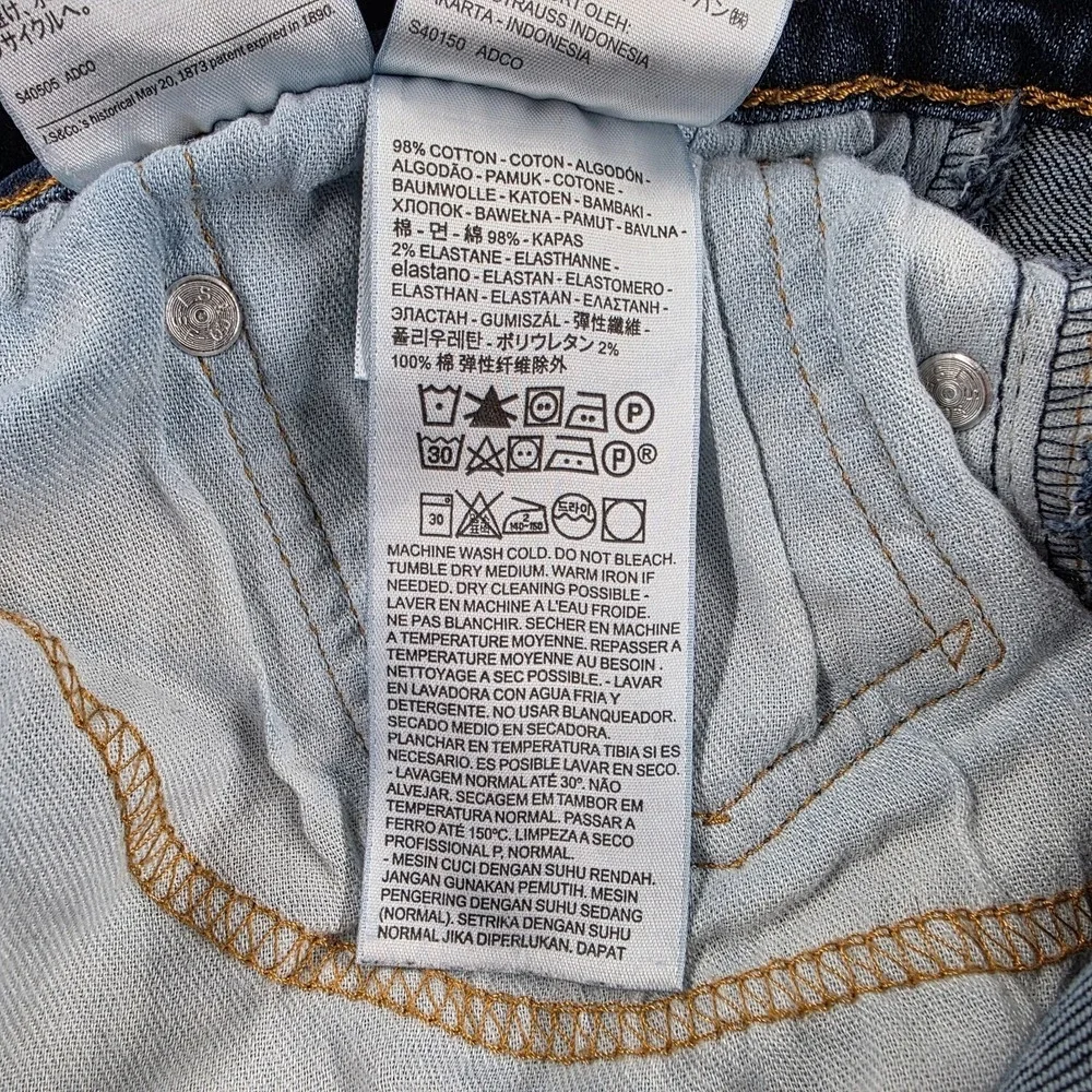 Levis 514 38x30 Dark Wash Straight Stretch Denim Jeans